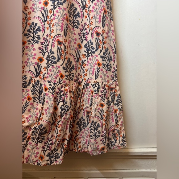 NWT Cath Kidston Frill Paper Pansies Floral Leopard Contrast Midi Dress 6 US 2 - Picture 8 of 16